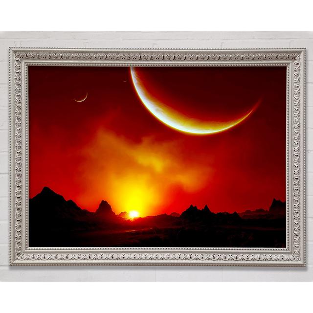 Red Sunrise On Mars - Print Bright Star Size: 21cm H x 29.7cm W x 3cm D on Productcaster.