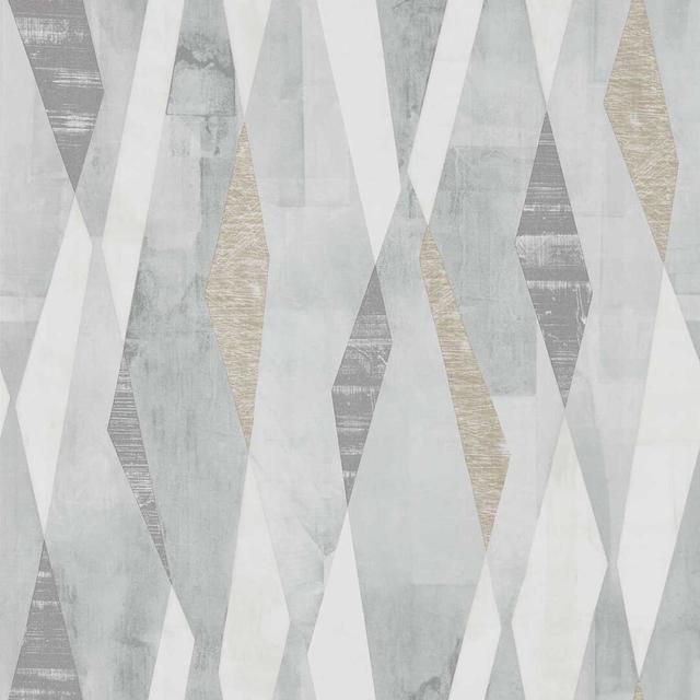 Vertices 10.05' x 68.6" Wallpaper Roll Harlequin Colour: Slate/Concrete on Productcaster.