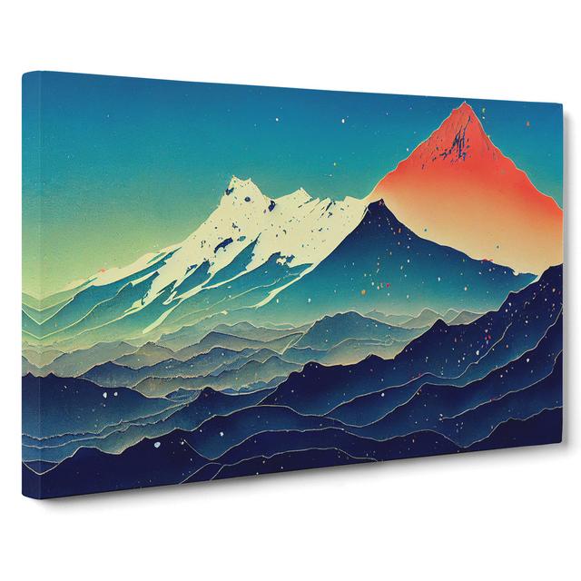 Exotic Painted Mountains - Wrapped Canvas Print Alpen Home Size: 40cm H x 60cm W x 3cm D on Productcaster.