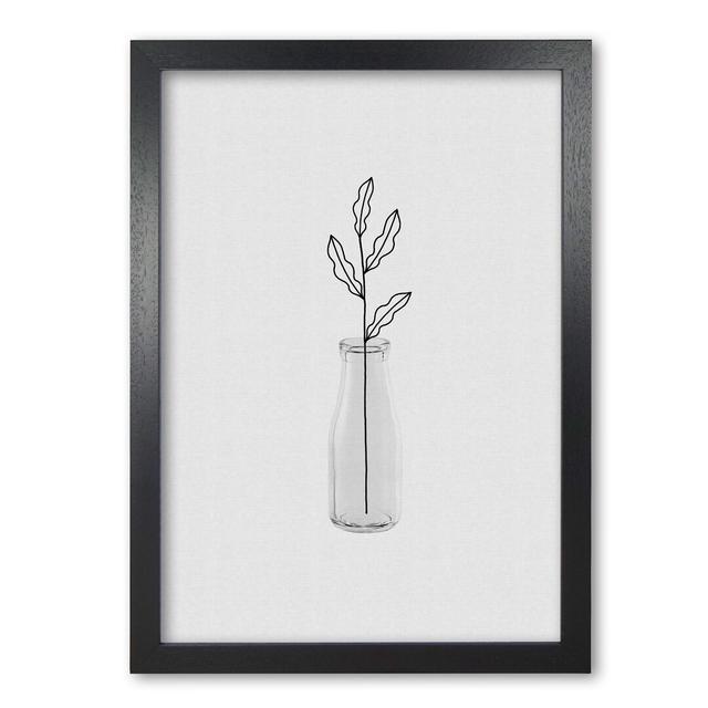 Leaf Still Life - Graphic Art Print on Paper East Urban Home Size: 42 cm H x 30 cm W x 5 cm D, Format: Black Grain Frame on Productcaster.