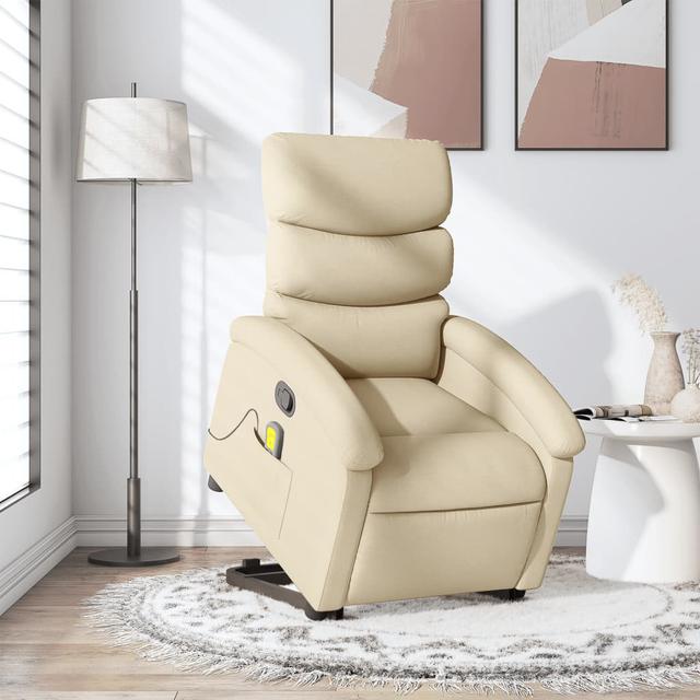 Vidaxl Massagesessel Mit Aufstehhilfe Taupe Stoff DEvidaxl Polsterfarbe: Cremefarben on Productcaster.