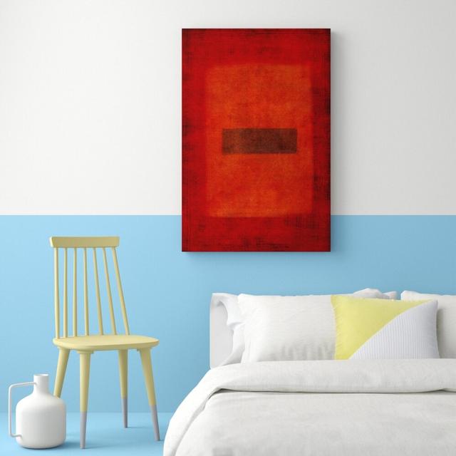 One Dark In Red by Oliver Gal - Wrapped Canvas Print East Urban Home Size: 76.2 cm H x 50.8 cm W on Productcaster.