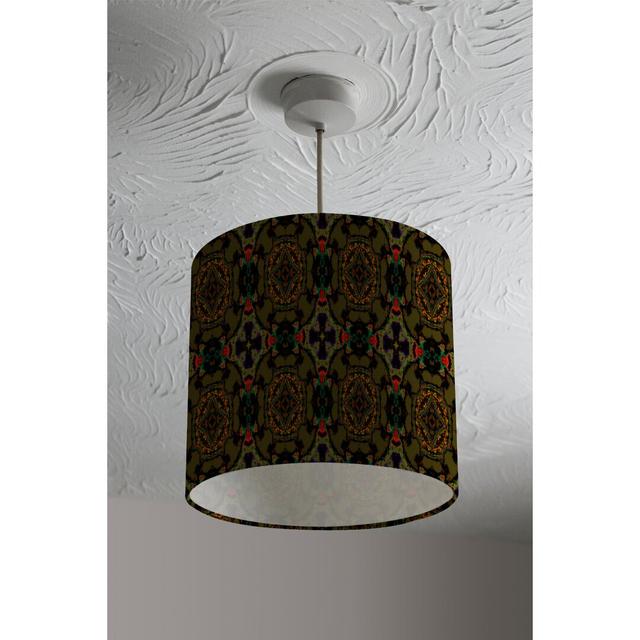 Pakistan Mosaic Paint Cotton Drum Lamp Shade Bloomsbury Market Size: 22cm H x 25cm W x 25cm D on Productcaster.