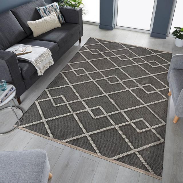 Modern Rug 392-GREY Cm.155X218 Brayden Studio on Productcaster.