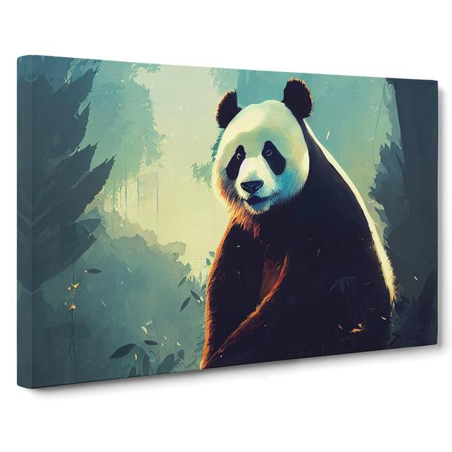 Panda Painting Vol.1 Abstract - Wrapped Canvas Print Latitude Vive Size: 50cm H x 76cm W x 3cm D on Productcaster.