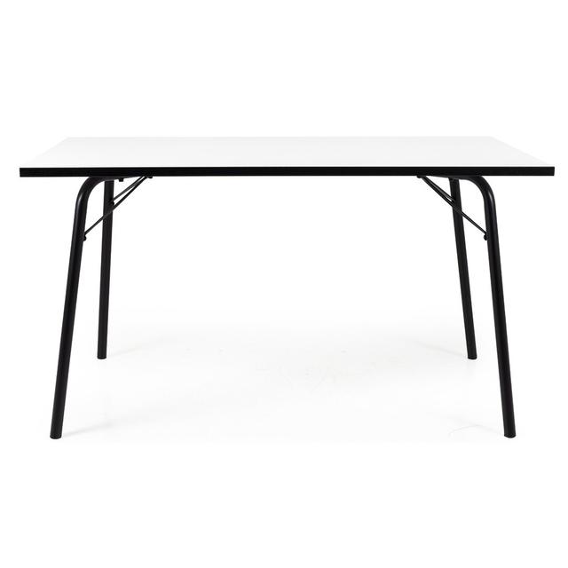 Mea Dining Table Latitude Run Size: 75.5cm H x 140cm L x 90cm W on Productcaster.