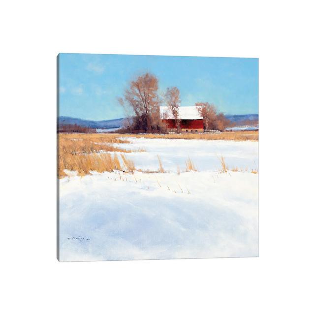 St. Croix Valley Barn by Ben Bauer - Wrapped Canvas Painting Rosalind Wheeler Size: 30.48cm H x 30.48cm W x 1.91cm D on Productcaster.