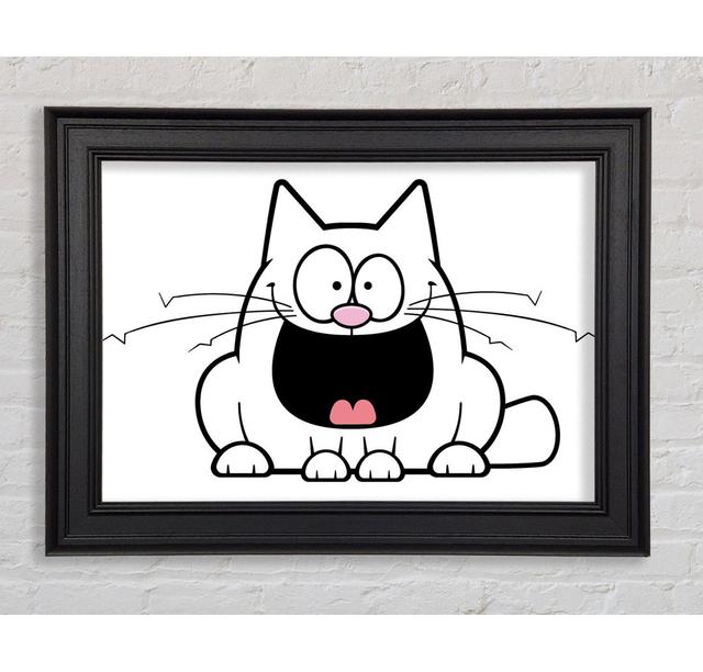 Crazy Cat - Single Picture Frame Print Marlow Home Co. Size: 29.7cm H x 42cm W on Productcaster.