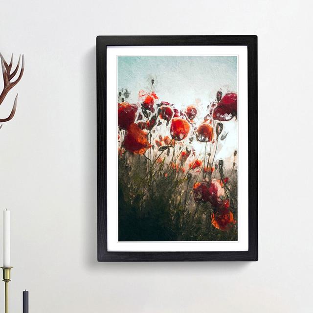 Poppy Flowers in Abstract - Picture Frame Painting Print East Urban Home Frame Option: Black Framed, Size: 48cm H x 36cm W x 2cm D on Productcaster.