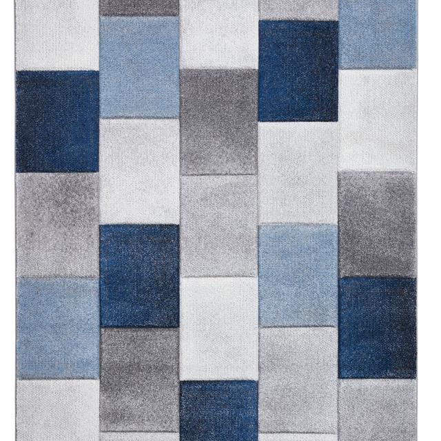 Brooklyn area rug Machine Woven Rectangle Grey/Blue 17 Stories on Productcaster.