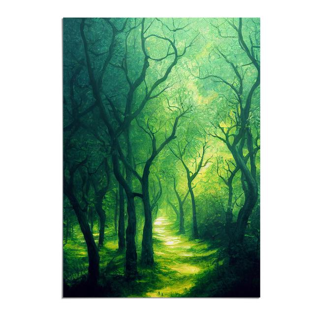 Blissful Forest - Painting Alpen Home Matte Colour: No Matte, Size: 29.7cm H x 21cm W, Format: Paper on Productcaster.