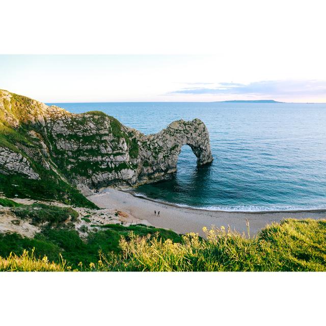 Beach And Durdle Door by - Wrapped Canvas Photograph House of Hampton Size: 81cm H x 122cm W on Productcaster.