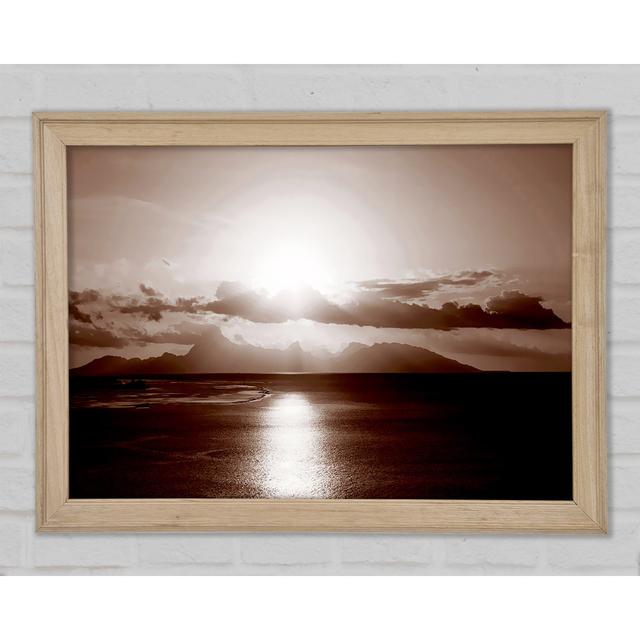 Chocolate Ocean Reflections Framed Print Highland Dunes Size: 29.7cm H x 42cm W x 1.5cm D on Productcaster.