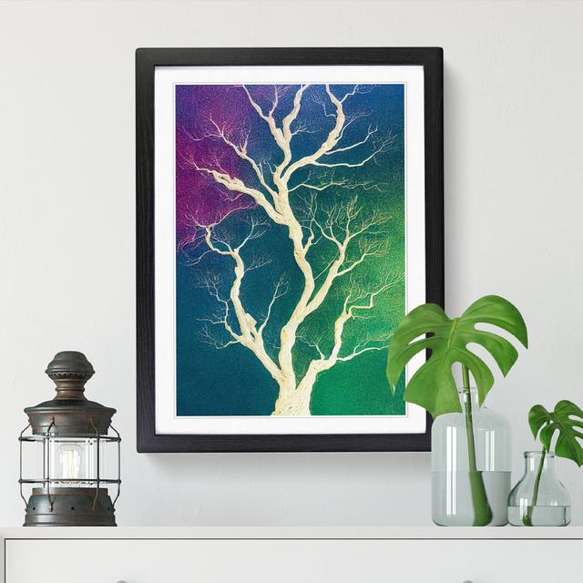 Tree Chalk - Print Marlow Home Co. Frame Option: Black, Size: 34cm H x 25cm W x 2cm D on Productcaster.