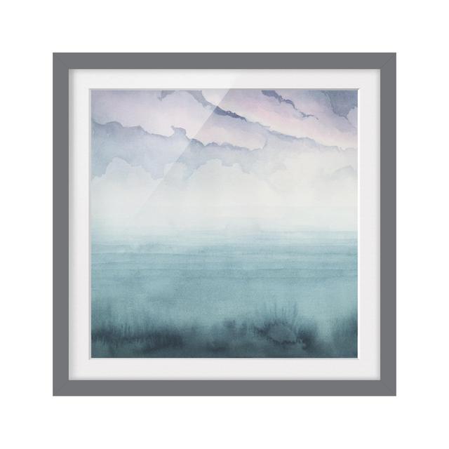 Picture With Frame - Twilight On The Bay I - Square 1:1 Mat Highland Dunes Size: 70cm H x 70cm W x 2cm D, Frame Option: Grey Framed on Productcaster.