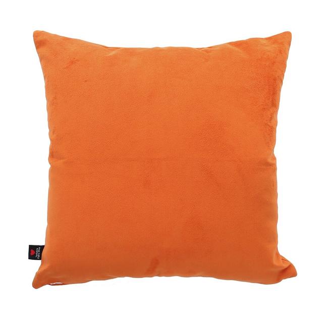 Moey Square Throw Cushion Ebern Designs Size: 55 x 55cm, Colour: Orange on Productcaster.