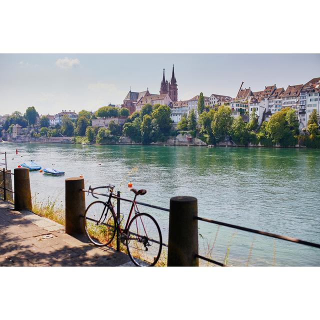 View of Rhine Embankment in Basel, Switzerland - Wrapped Canvas Photograph 17 Stories Size: 20cm H x 30cm W on Productcaster.