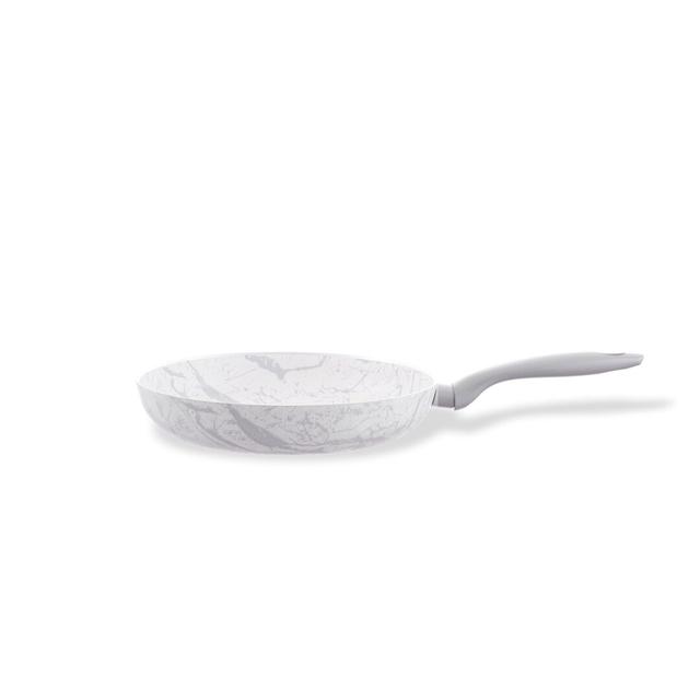 Metro Lane Moton Aluminium Non-Stick Frying Pan / Skillet Metro Lane Size: 28 cm, Colour: White Marble on Productcaster.