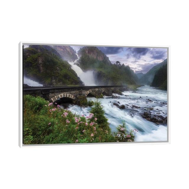 La Tefossen by Arvid Björkqvist - Photograph on Canvas Union Rustic Frame Option: White, Size: 45.72cm H x 66.04cm W x 3.81cm D on Productcaster.