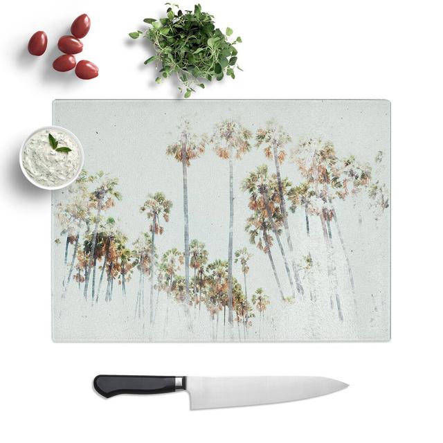 Tempered Glass Palm Trees in Sri Lanka Chopping Board East Urban Home Size: 20 cm x 28.5 cm on Productcaster.