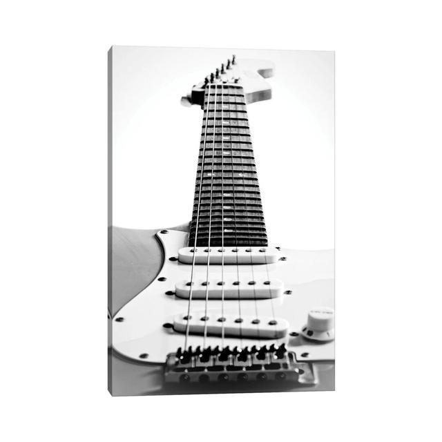 Black and White Guitar Side by Tom Quartermaine - Wrapped Canvas Graphic Art Wayfair Samples Size: 45.72cm H x 30.48cm W X 1.91cm D on Productcaster.