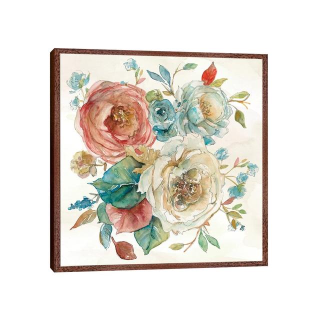 Rose Garden I Highland Dunes Size: 45.72cm H x 45.72cm W x 3.81cm D, Format: Classic Wood Framed on Productcaster.