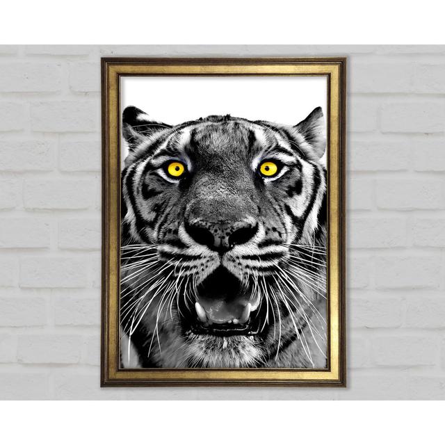 Yellow Tiger Eyes - Print Ebern Designs Size: 42cm H x 29.1cm W on Productcaster.