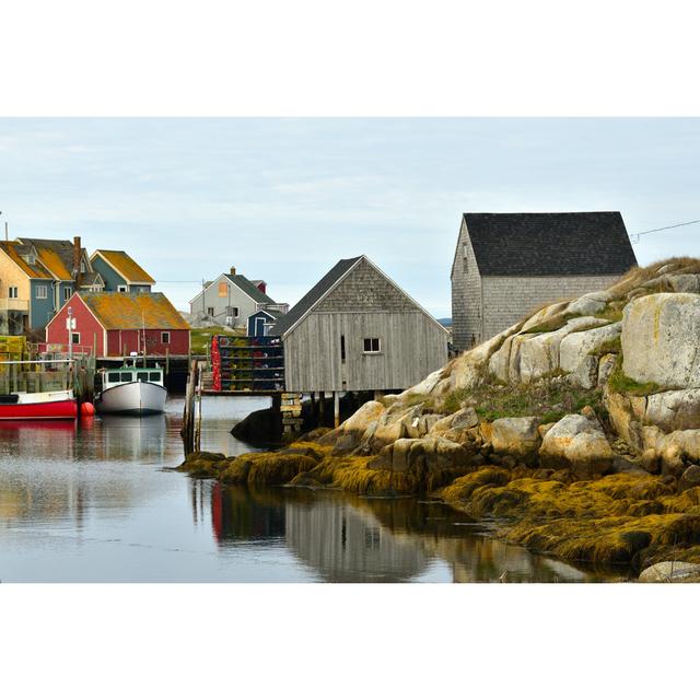 Leinwandbild Peggy's Cove Nova Scotia Canada Haus am Meer Größe: 81 cm H x 122 cm B x 3,8 cm T on Productcaster.