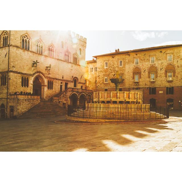 Old Square In Perugia - Wrapped Canvas Art Prints ClassicLiving Size: 20cm H x 30cm W x 3.8cm D on Productcaster.