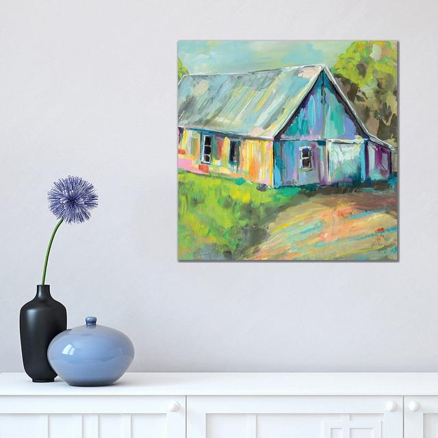 Going To The Country by Jeanette Vertentes - Wrapped Canvas Gallery-Wrapped Canvas Giclée Brambly Cottage Size: 45.72cm H x 45.72cm W on Productcaster.