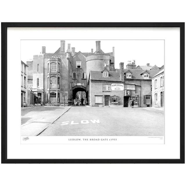 'Ludlow, The Broad Gate C1955' - Picture Frame Photograph Print on Paper The Francis Frith Collection Size: 28cm H x 36cm W x 2.3cm D on Productcaster.