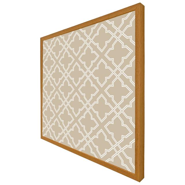 Aseliya Cross Ornament Pattern - Single Picture Frame Print Metro Lane Size: 76cm H x 76cm W x 4cm D, Frame Colour: Oak Framed on Productcaster.