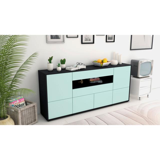 Ellington Sideboard Latitude Run Body and front colour: Black/Light blue on Productcaster.