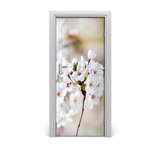 Cherry Blossoms Door Sticker East Urban Home Size: 205cm H x 85cm W on Productcaster.