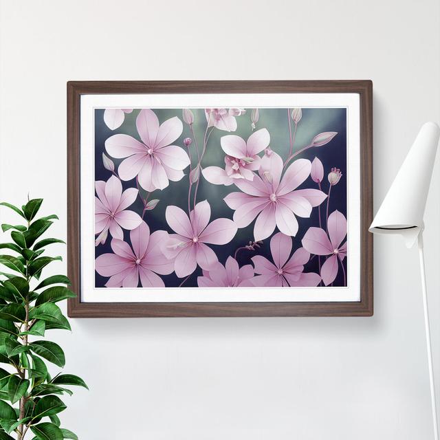 Cheerful Flowers - Single Picture Frame Print Rosalind Wheeler Size: 25cm H x 34cm W x 2cm D, Frame Colour: Walnut on Productcaster.