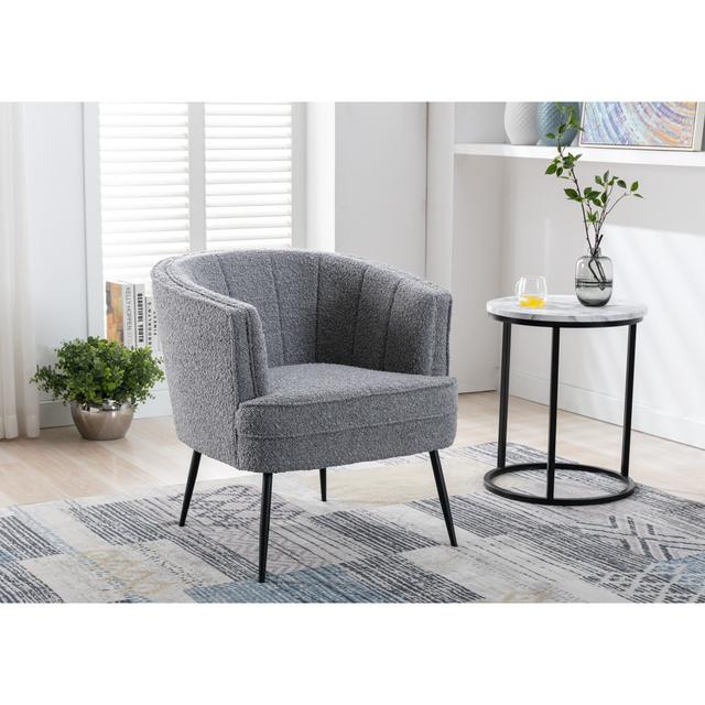 Shona 47Cm Wide Tub Chair Canora Grey Upholstery Colour: Grey on Productcaster.