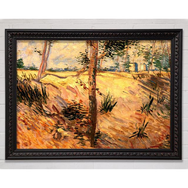 Van Gogh Trees In A Field On A Sunny Day Framed Print Bright Star Size: 84.1cm H x 118.9cm W on Productcaster.