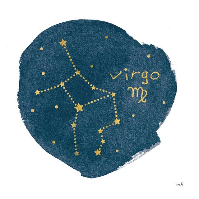 Horoscope Virgo by Moira Chocolate - Wrapped Canvas Painting Print Happy Larry Size: 30cm H x 30cm W on Productcaster.