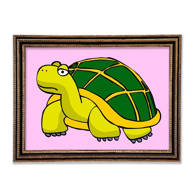 Big Turtle Pink Framed Print Harriet Bee Size: 59.7cm H x 84.1cm W x 3cm D, Format: Silver Framed Paper on Productcaster.