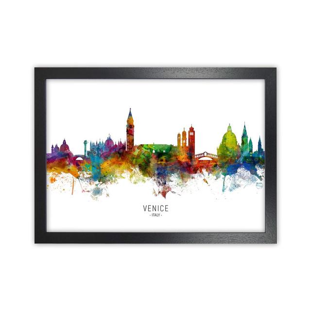 Venice Italy Skyline by Michael Tompsett - Graphic Art Ebern Designs Format: Black Framed, Size: 25cm H x 34cm W x 3cm D on Productcaster.