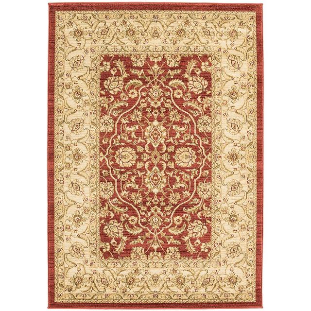 Aguilar Oriental Machine Woven Red Area Rug ClassicLiving Rug Size: Rectangle 240 x 340cm on Productcaster.