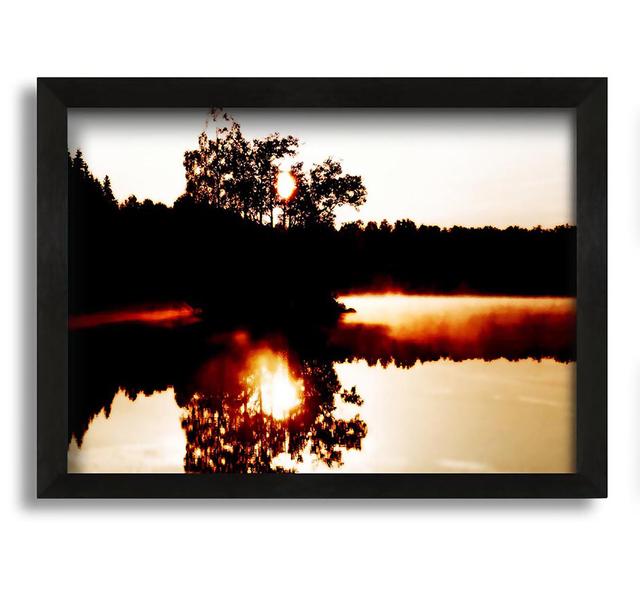 River Reflections - Picture Frame Graphic Art on Canvas Ophelia & Co. Size: 42cm H x 60cm W x 10cm D on Productcaster.