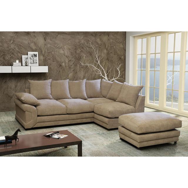 Harmander Rio Fernando Corner Sofa Chaise Ebern Designs Orientation: Right Hand Facing, Upholstery Colour: Beige on Productcaster.