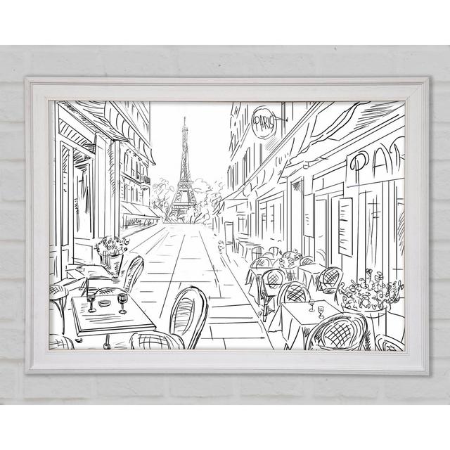 Eiffel Tower Streets 3 - Single Picture Frame Art Prints Ophelia & Co. Size: 42cm H x 59.7cm W x 1.5cm D on Productcaster.