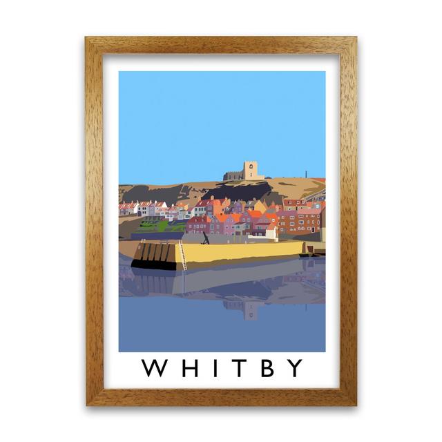 Whitby by Richard O'Neill - Single Picture Frame Print 17 Stories Size: 594 cm H x 42 cm W, Frame Options: Honey Oak on Productcaster.