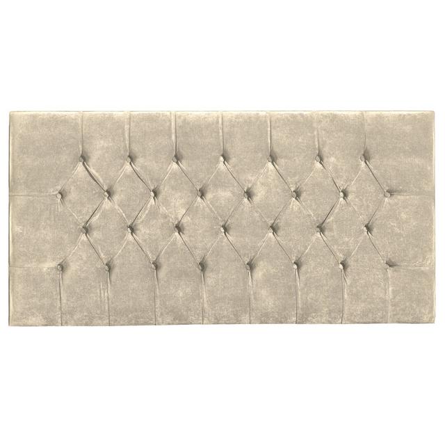 Nicolette Upholstered Headboard Latitude Run Upholstery: Cream, Size: Small Double (4') on Productcaster.