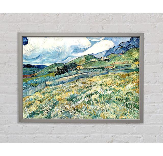 Van Gogh Berglandschaft hinter dem Krankenhaus Saint-Paul - Einzelbildrahmen Kunstdrucke auf Leinwand Marlow Home Co. Größe: 100 cm H x 141,4 cm B on Productcaster.