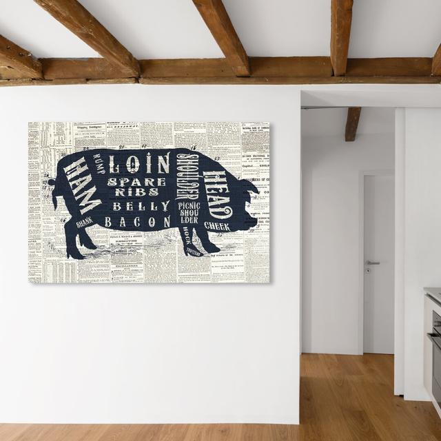 'Pork Butcher Cuts Chart' Graphic Art on Wrapped Canvas East Urban Home Size: 76.2 cm H x 114.3 cm W on Productcaster.