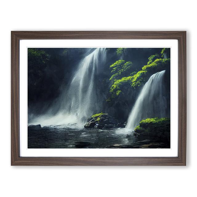 Glowing Waterfall - Picture Frame Graphic Art Alpen Home on Productcaster.