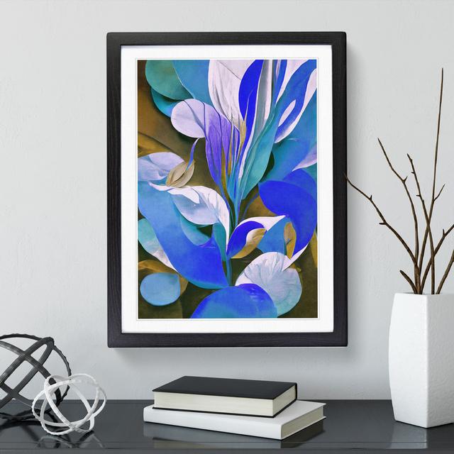 Abstract Flowers No.5 - Single Picture Frame Painting ClassicLiving Frame Colour: Black, Size: 46cm H x 34cm W x 2cm D on Productcaster.